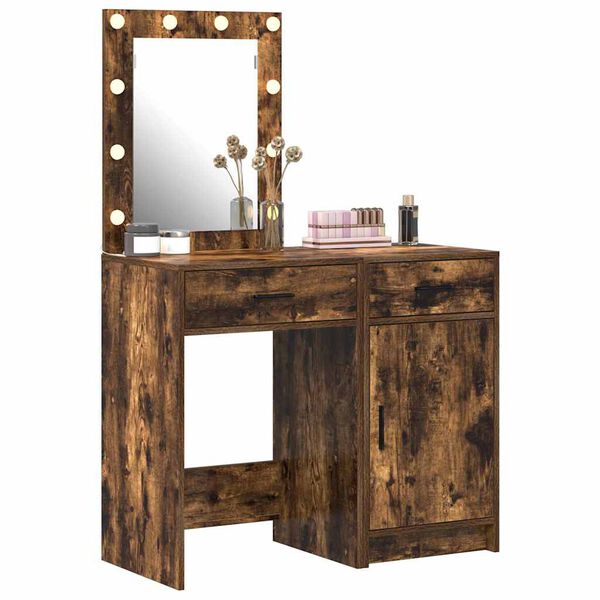 vidaXL Dressing Table 2 pcs Brown 50 x 41 x 135 cm Engineered wood