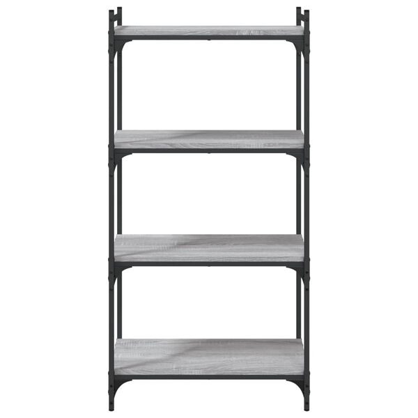 vidaXL Bookcase 4-Tier Grey Sonoma 60x30x120 cm Engineered Wood