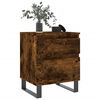 vidaXL Bedside Cabinet Smoked Oak 40x35x50 cm Engineered Wood