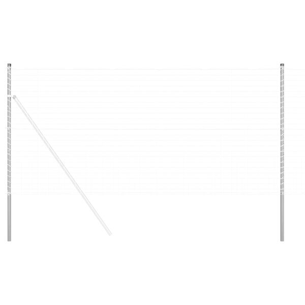 vidaXL Fence Post 12 pcs Silver Powder-coated steel