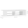 vidaXL TV Cabinet with LED Lights High Gloss White 135x39x30 cm