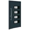 vidaXL Front Door Anthracite 100x200 cm Aluminium and PVC