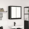 vidaXL Bathroom Wall Cabinet with Mirror Black Oak 60x21x60 cm