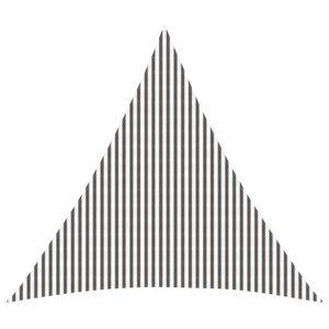 vidaXL Sunshade Sail 6 x 6 x 6 m HDPE Triangular Light Grey and White