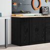 vidaXL Garage Storage Cabinet Black 30x51x85 cm Solid Wood Pine
