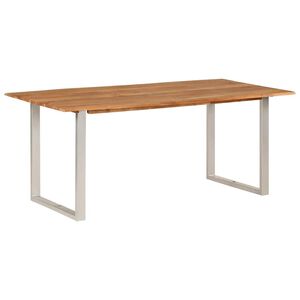 vidaXL Dining Table 180x90x76 cm Solid Acacia Wood