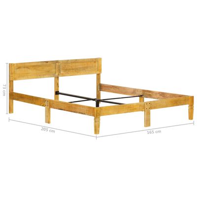 vidaXL Bed Frame Solid Mango Wood 160 cm