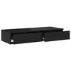 vidaXL Bed Drawers Black Oak 75 x 36.5 x 16.5 cm Engineered Wood