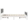 vidaXL Bed frame White and light grey 120 x 200 cm Solid pine wood