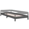 vidaXL Stack Bed without Mattress Grey 75x190 cm Small Single Solid Wood Pine