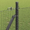 vidaXL Fence with Posts Grey 0.8 x 10 m Steel
