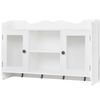 vidaXL Wall Shelf | White | Painted MDF, Glass | Medium | Wall Shelf