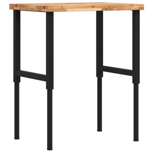 vidaXL Workbench 80x60x(73-99.5) cm Solid Wood Acacia Rectangular