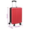 vidaXL Suitcase Folding with Lock Red 43 x 27 x 66 cm ABS Plastic