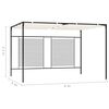 vidaXL Gazebo with Retractable Roof 3x4x2.3 m Cream 180 g/m²
