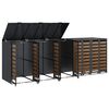 vidaXL Wheelie Bin Storage for 5 Bins Anthracite 340 x 77.5 x 115.5 cm