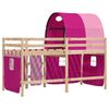 vidaXL Kids' Loft Bed with Tunnel without Mattress Pink 90x190 cm Single