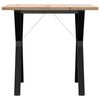 vidaXL Dining Table Y-Frame 80x80x75.5 cm Solid Wood Pine and Steel