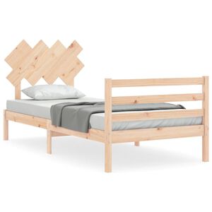 vidaXL Bed Frame without Mattress Single Solid Wood