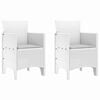 vidaXL Garden Dining Set 3 pcs White Polt rattan