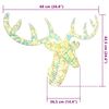 vidaXL Reindeer Pull Sleigh with 140 LEDs Warm white 60 cm PET