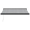 vidaXL Retractable Awning Anthracite and White 3.5x2.5 m Fabric&Aluminium