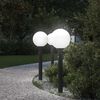 vidaXL Bollard Lights with Sensor 3 pcs 80 cm Black IP44