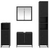 vidaXL Bathroom Furniture Set 4 pcs Black Oak Engineered Wood