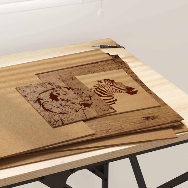 vidaXL Decor Panels 50 pcs Old wood 40 x 60 x 0.3 cm Engineered wood