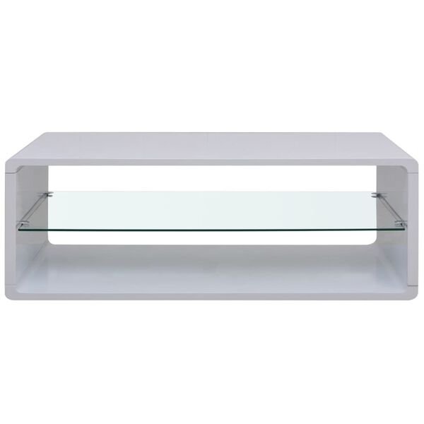 vidaXL High Gloss Coffee Table White