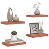 vidaXL Wall Shelf 4 pcs Red 40 x 23.5 x 4 cm Engineered Wood