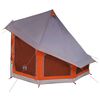 vidaXL Family Tipi Tent Folding Grey and Orange 404 x 370 x 270 cm