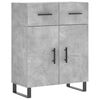 vidaXL Highboard Concrete Grey 69.5x34x180 cm Engineered Wood