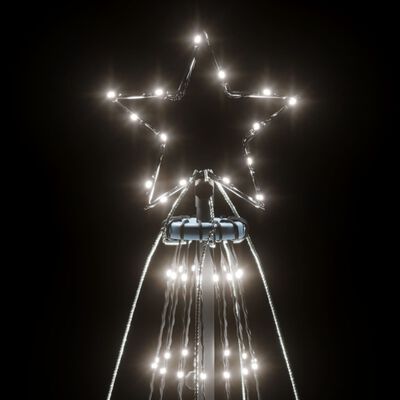 vidaXL Christmas Tree with Spike Cold White 1134 LEDs 800 cm