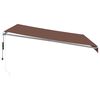 vidaXL Automatic Retractable Awning with LED Brown 400x350 cm