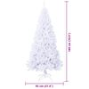 vidaXL Artificial Christmas Tree with Stand White 180 cm PVC and Steel