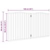 vidaXL Dog Gate Foldable 2 Panels 160 cm Poplar Wood