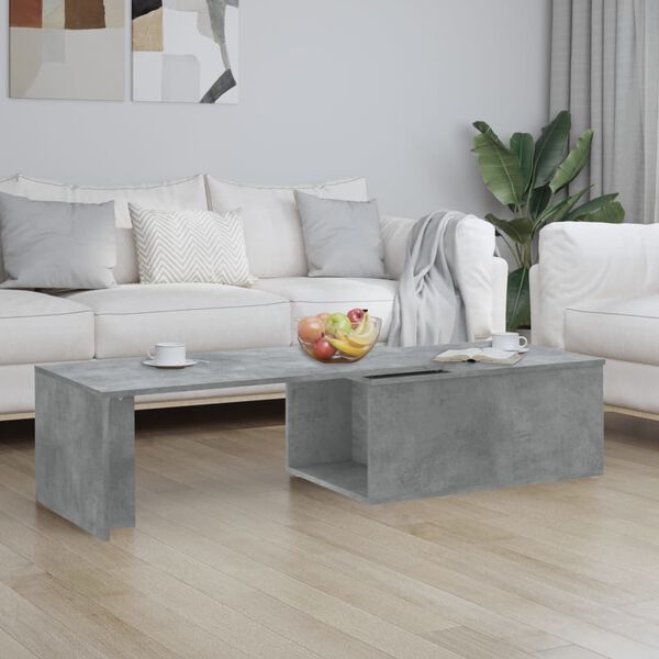 vidaXL Coffee Table Concrete Grey 150x50x35 cm Engineered Wood