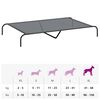 vidaXL Elevated Dog Bed Grey 150x90x20 cm Textilene and Steel