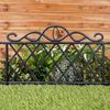 ProGarden Decorative Garden Fence 5 pcs PP Black 48x34 cm
