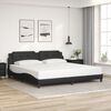 vidaXL Bed Frame with LED without Mattress "Zadar" Black 200x200 cm
