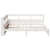 vidaXL Bookcase Bed without Mattress White 140x200 cm Solid Wood Pine