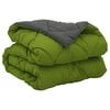 vidaXL Full Year Duvet Green and Anthracite 220 x 140 cm Microfiber