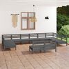 vidaXL 12 Piece Garden Lounge Set Grey Solid Wood Pine