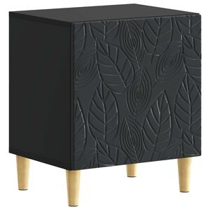 vidaXL Bedside Table Black 43 x 34.5 x 50 cm Engineered Wood