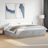 vidaXL Bed Frame with LED without Mattress Concrete Grey 200x200 cm