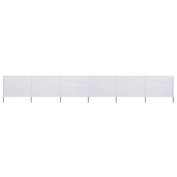 vidaXL 6-panel Wind Screen Fabric 800x120 cm Sand White