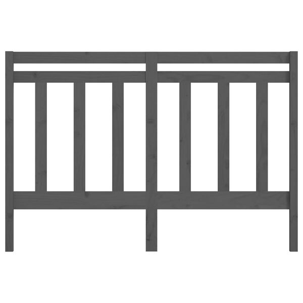 vidaXL Bed Headboard Grey 156x4x100 cm Solid Wood Pine