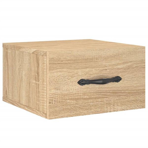 vidaXL Wall-mounted Bedside Cabinet Sonoma Oak 35x35x20 cm