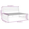 vidaXL Garden Middle Sofa 120x80 cm Solid Wood Douglas